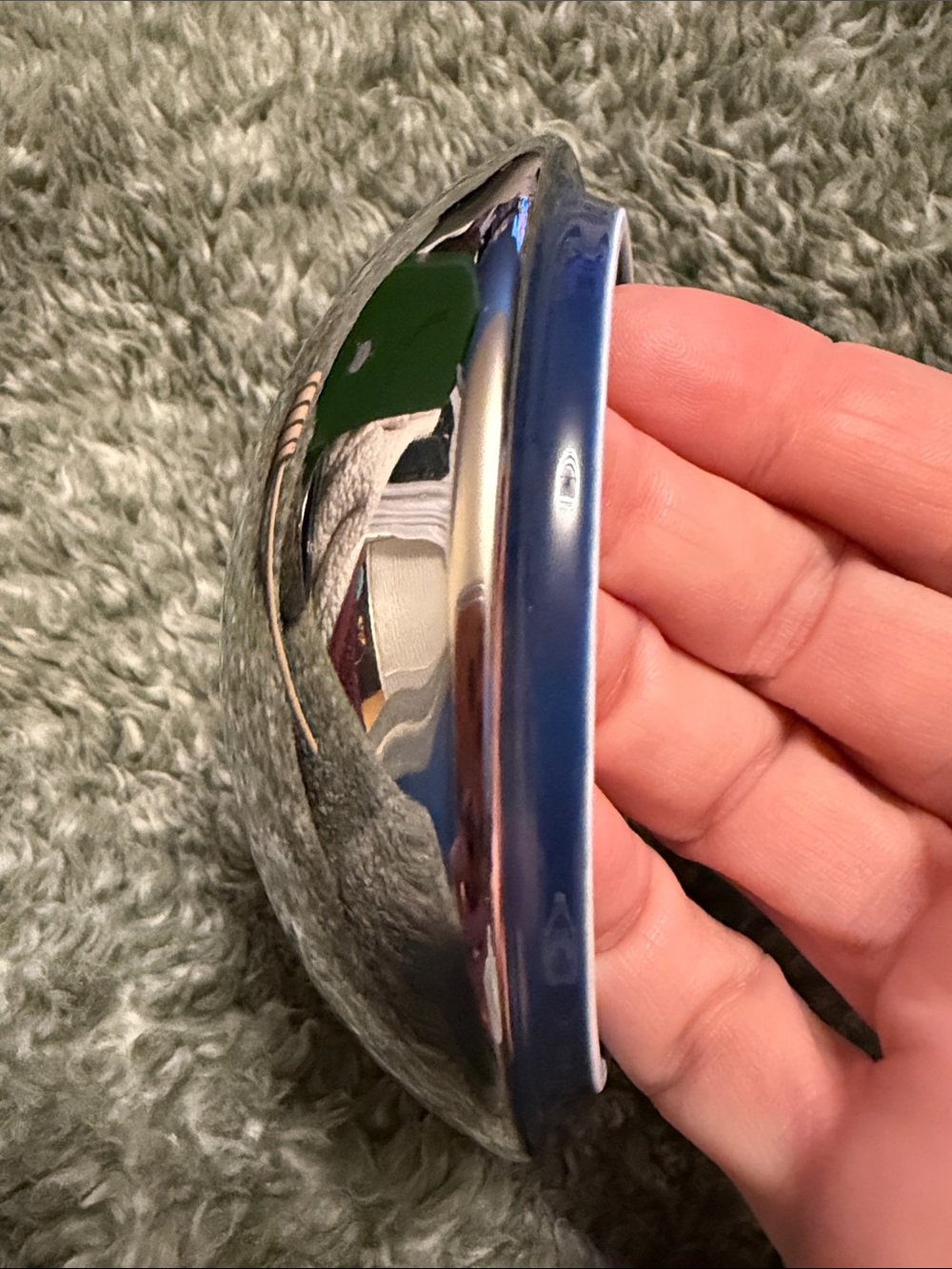 KATE SPADE & LENOX HONEY POT- Silver with bright blue interior. - Picture 10 of 14